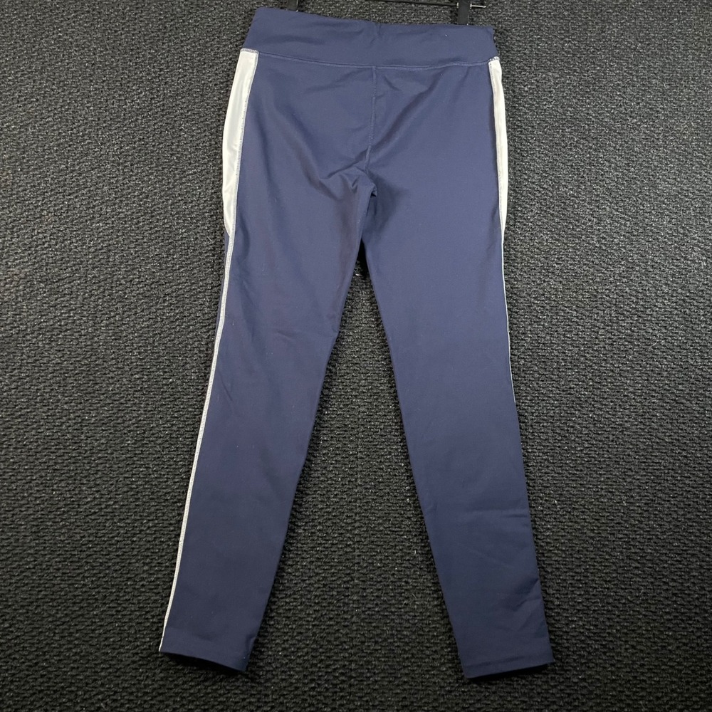 L-RL Lauren Ralph Lauren Navy Blue White Yoga Pants Stretchy Women's Size Medium - Picture 2 of 9